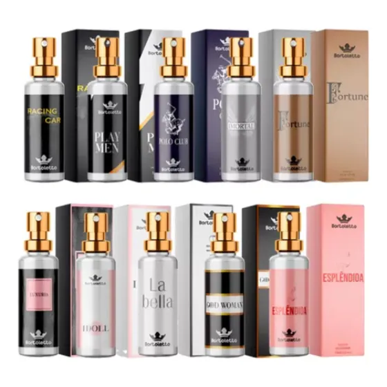 Kit 30 Perfumes 15ml - Varias Fragrância - Revenda Bortoletto Perfume De Bolso Ref Importado