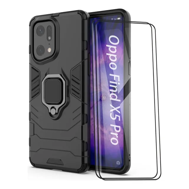 Funda Uso Rudo Carcasa Para Oppo Find X5 Pro +mica Negro Oppo Find X5 Pro