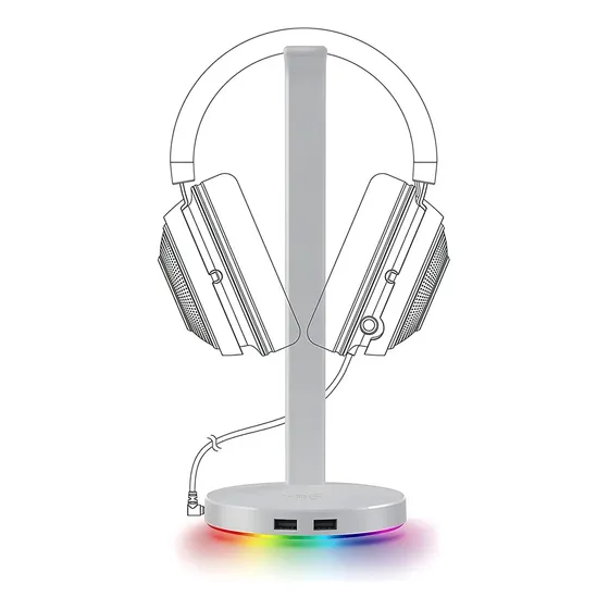 Suporte Razer Base Station V2 Mercury Chroma Usb E Som 7.1 Cor Branco Cor da luz RGB
