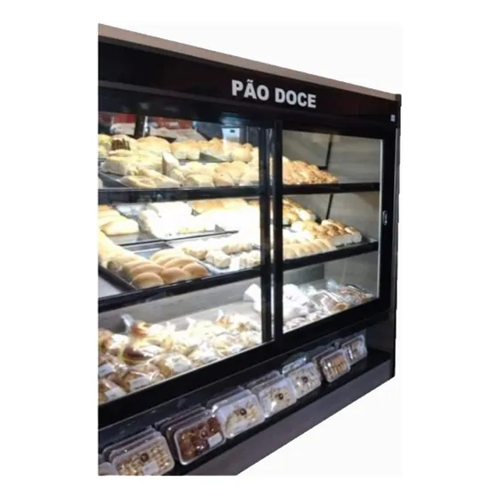 Balcão Para Pães Doce Com Bandejas De Aço - 1,90 Comprimento