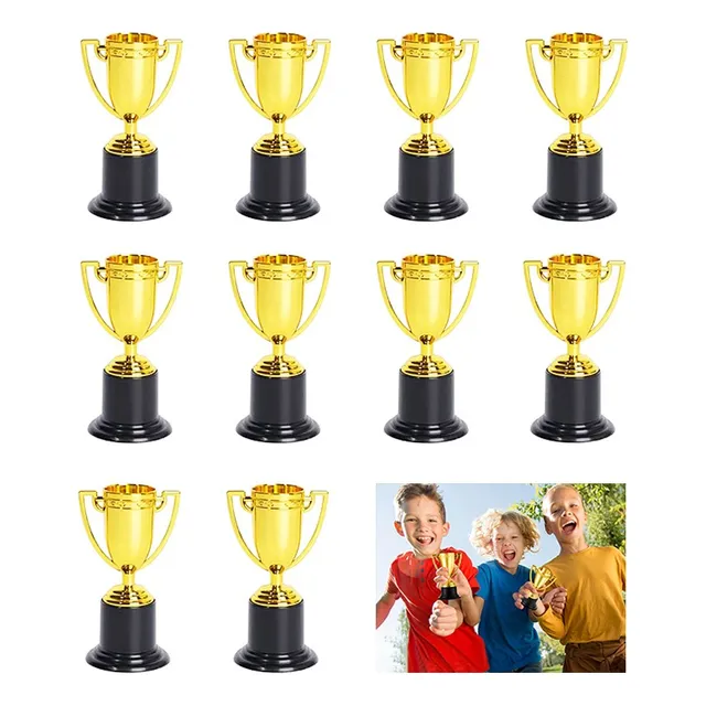 Mini Plástico Copas De Oro Trofeos Para Fiesta Niños 30pcs 