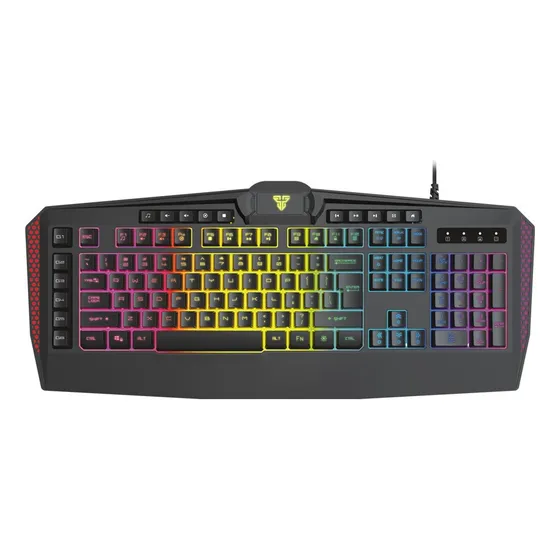 Teclado Gamer Fantech K513 Booster Black Membrana Usb Rgb Teclado Negro