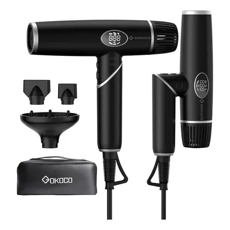Secador De Cabelo Gd045 3em1 Portátil Dobrável Preto
