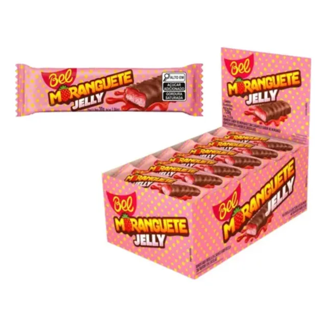 Chocolate Bombom Moranguete Jelly C/ 24 Unid 720g