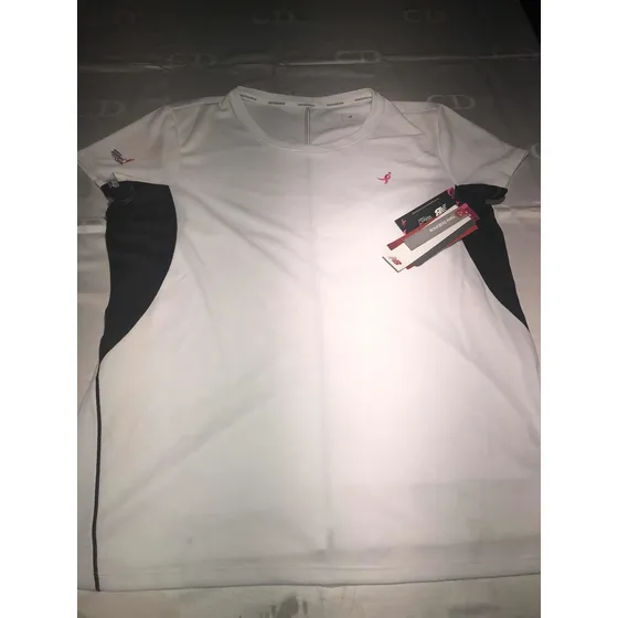 Amf44 Franela New Balance Para Dama Blanca Y Negro Original