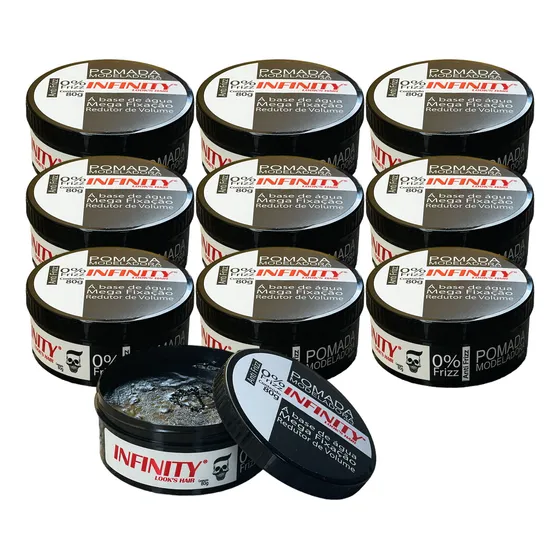 10 Pomada Infinity Black Uva Morango Barber Faça Sua Escolha