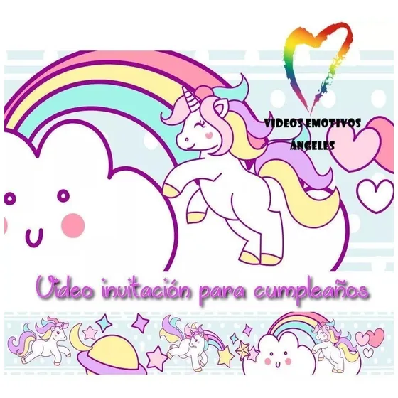 Unicornios Video Invitación Para Enviar Por Whatsapp