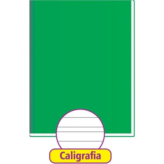 Caderno Brochura Grande Caligrafia C Dura 96 Fls Pauta Dupla