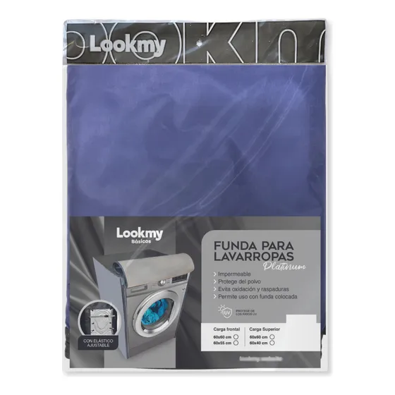 Funda Para Lavarropas Frontal 60x60 Cm Azul | Cubre Lavarropas Exterior Lookmy | Funda Lavarropas Con Ajuste |