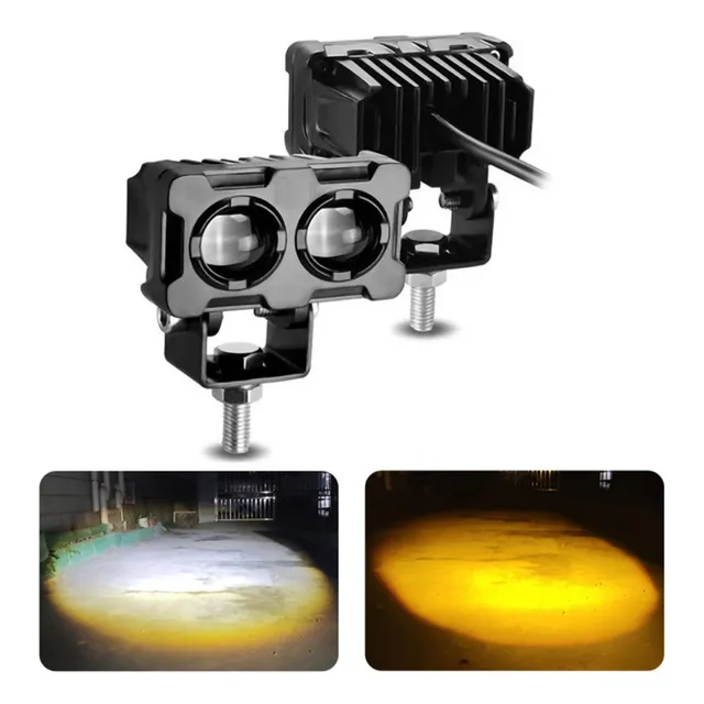 Neblinero Doble Lupa Bicolor, Antineblina Para Coche