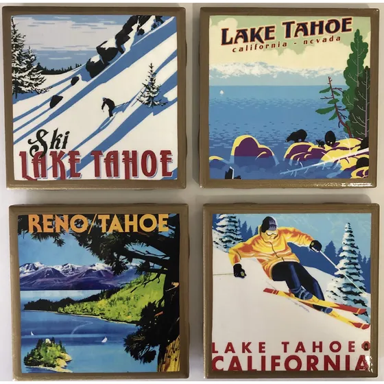 Posavaso Lago Tahoe Ribete Dorado