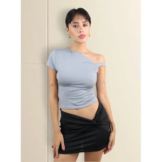 Remera Corta Manga Abierta Mujer Play