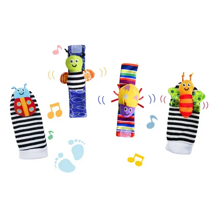 Calcetines Sonajeros 4 Piezas Set Para Estimulación Temprana