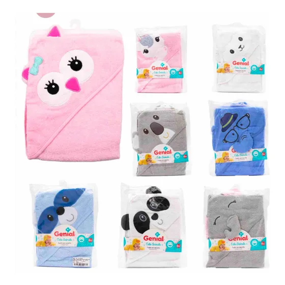 Toalla Con Capucha Para Bebés Cutie Animals De Genial