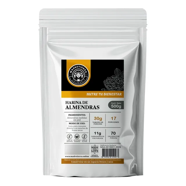Harina De Almendras 100% Natural (500gr) Libra 