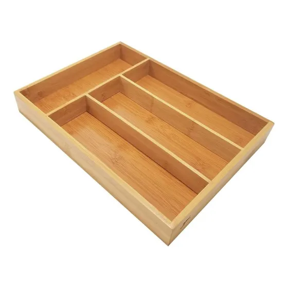 Porta Talheres Mdf Com 4 Divisórias Para Gaveta Organizador