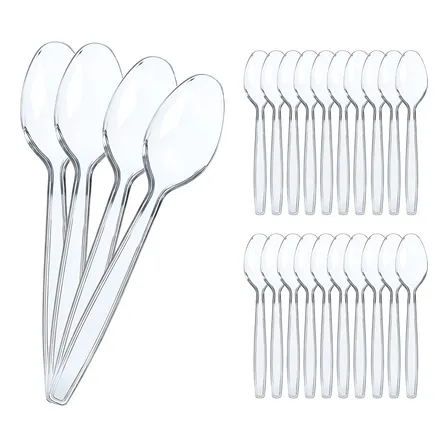 200 Mini Cucharas Cucharas Plasticas Cuchara Postre Cuchara Mango Transparentes