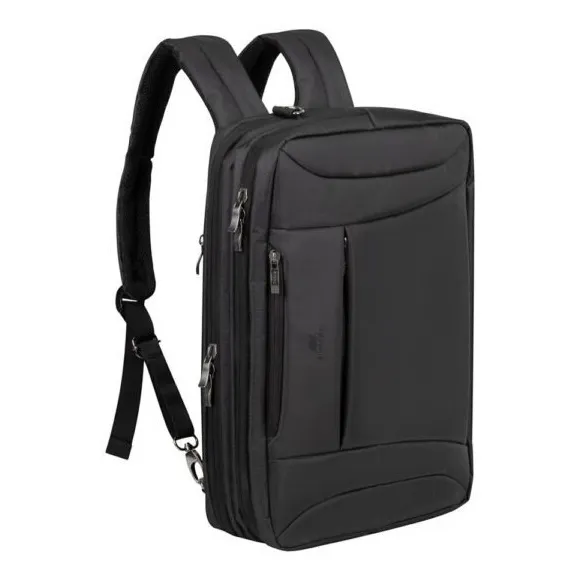 Mochila-maletín 16  Charcoal Negra Rivacase