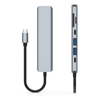Estación Acoplamiento 7 En 1 Tipo C Hub Pd Hdmi Usb Sd Tf Estación Acoplamiento 7 En 1 Tipo C Hub Pd Hdmi Usb Sd Tf