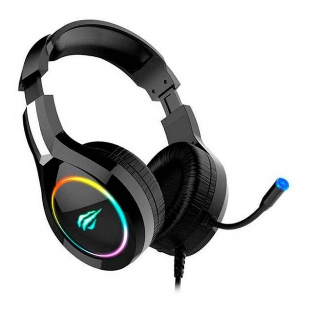 Fone De Ouvido Over-ear Gamer Havit H2232d 2xp2, Rgb - Preto Fone De Ouvido Over-ear Gamer Havit H2232d 2xp2, Rgb - Preto
