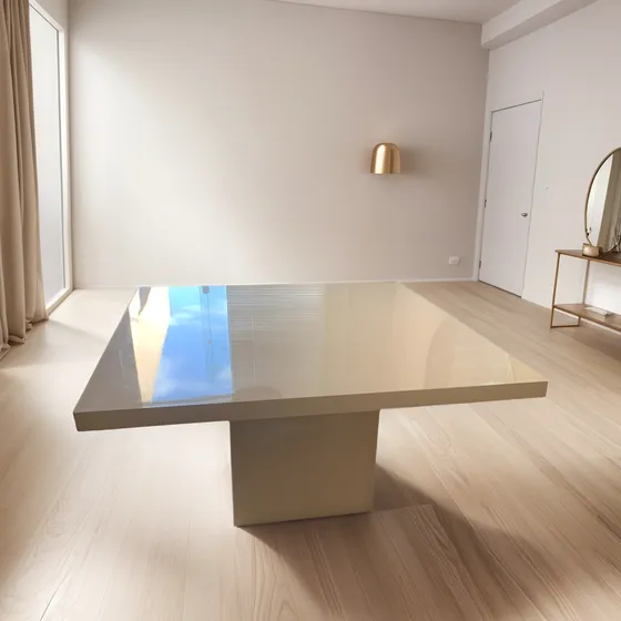 Mesa Jantar Quadrada Em Mdf Louro Freijó 150x150