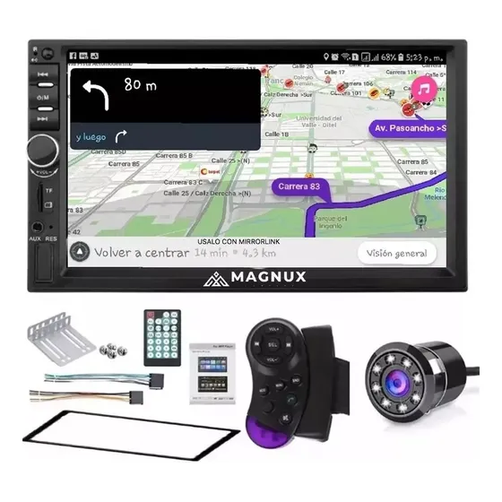 Radio Carro Magnux Bluetooth Tactil Camara Usb Sd Pantalla 7 Hd
