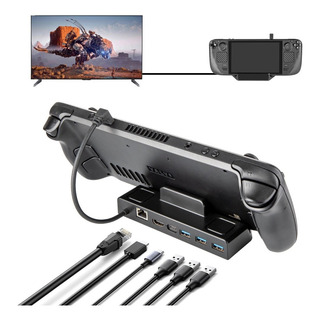 Suporte Base Dock Station 7 Em 1 Para Steam Deck Rj45 Hdmi Suporte Base Dock Station 7 Em 1 Para Steam Deck Rj45 Hdmi