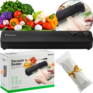 Máquina Seladora Embaladora De Alimentos A Vácuo Pressão Carnes Legumes C/saquinho Kaizu