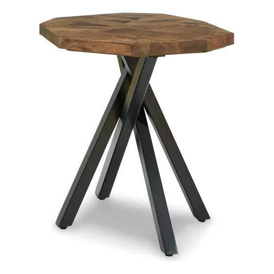 Mesa Auxiliar Industrial Marron Claro Negro