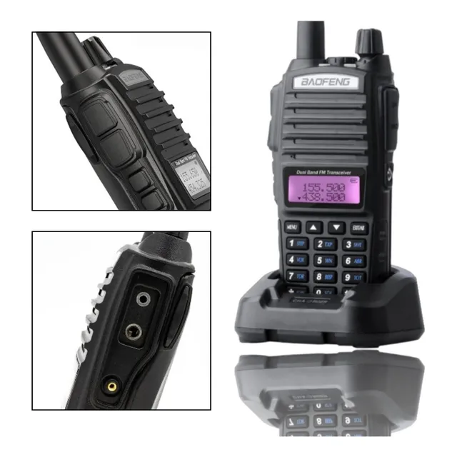 Radio Comunicador Uv-82 Com Fone Walk Talk Profissional + Nf