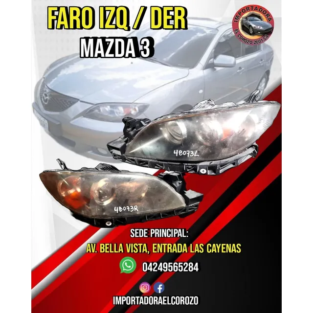 Faro Mazda 3 Izquierdo/ Derecho