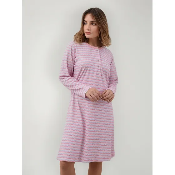Camisón Manga Larga Cartera Lenceria Lumiere Ropa De Dormir