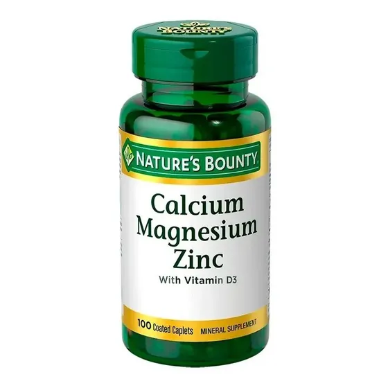 Suplemento en comprimidos Nature's Bounty calcium magnesium zinc & vit. D3 en pote 100 un | Cuotas sin interés