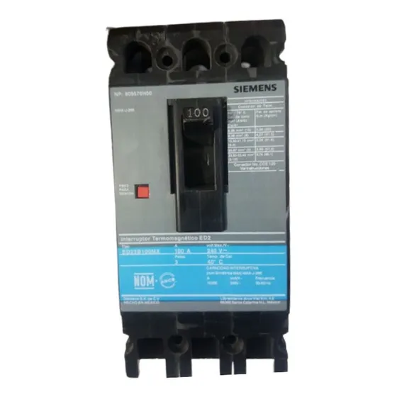 Interruptor Termomagnético Ed 3 Polos 100a 240v Siemens
