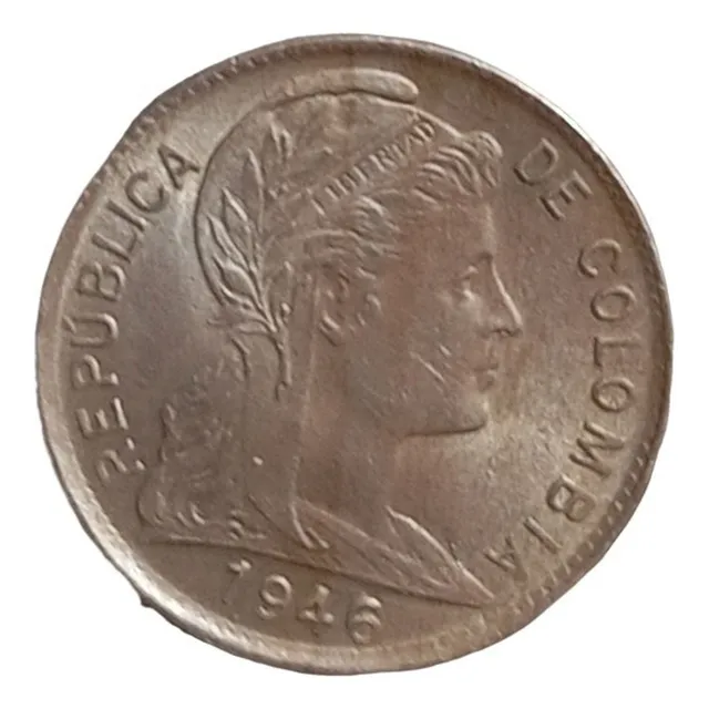  Moneda Colombia  1 Centavo 1946 Very Nice 