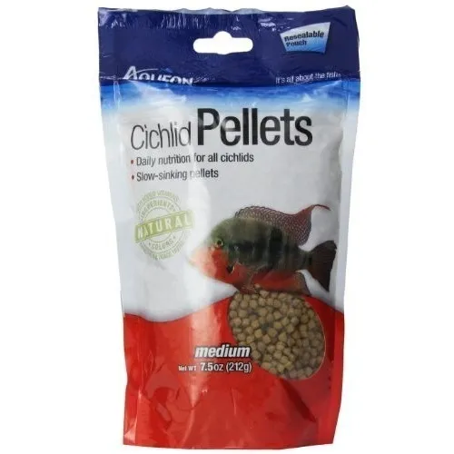 Alimento Peces Ciclidos Medium Pellets Aqueon 213 Grs X 2 Un