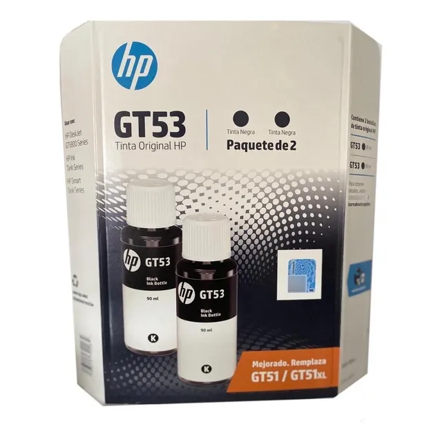 Hp Gt53 tinta para impresora color negro 2 unidades
