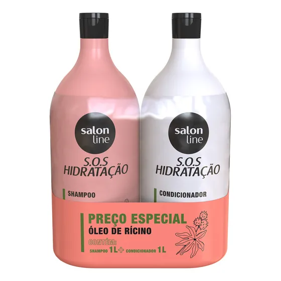 Shampoo E Condicionador Sos Hidratação Turbinada Salon Line