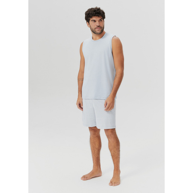 Pijama Curto Masculino Com Regata Hering Pijama Curto Masculino Com Regata Hering