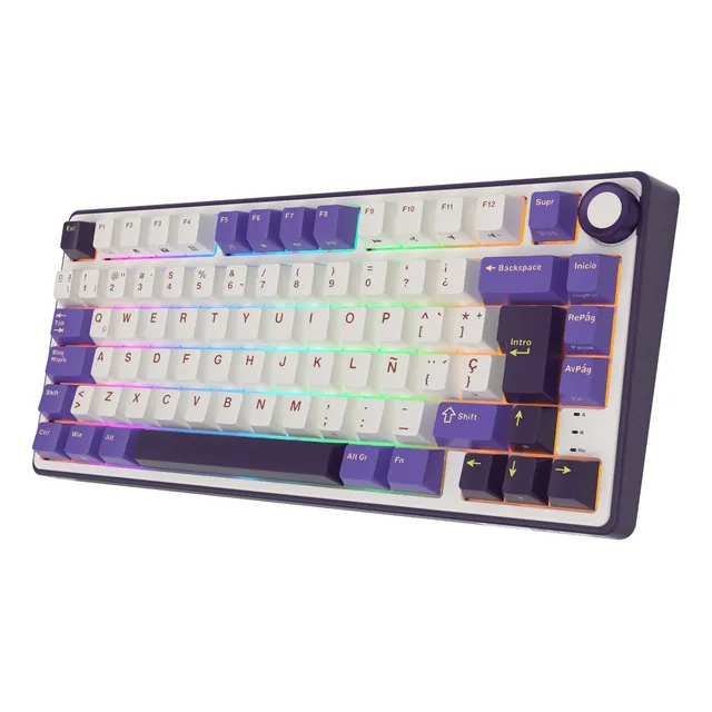 Mechanical Teclado 75% Type-c Rk Royal Kludge R75 Blackberry