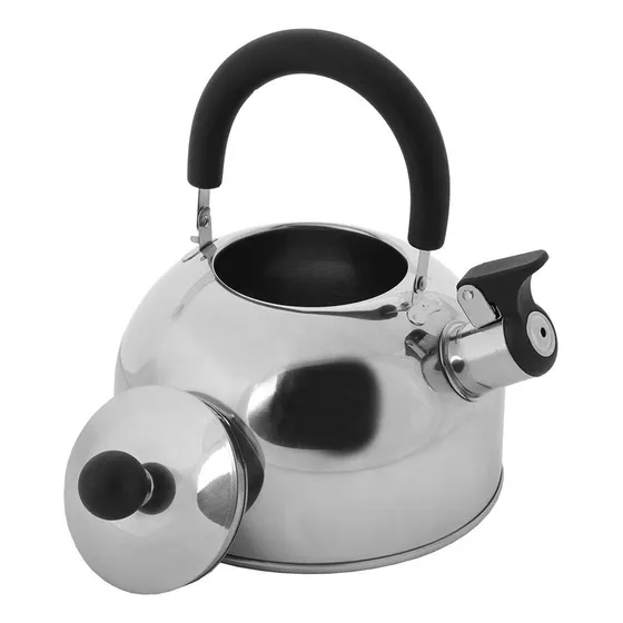 Plateado Tetera Silbadora Acero Inoxidable 3 Litros Con Tapa
