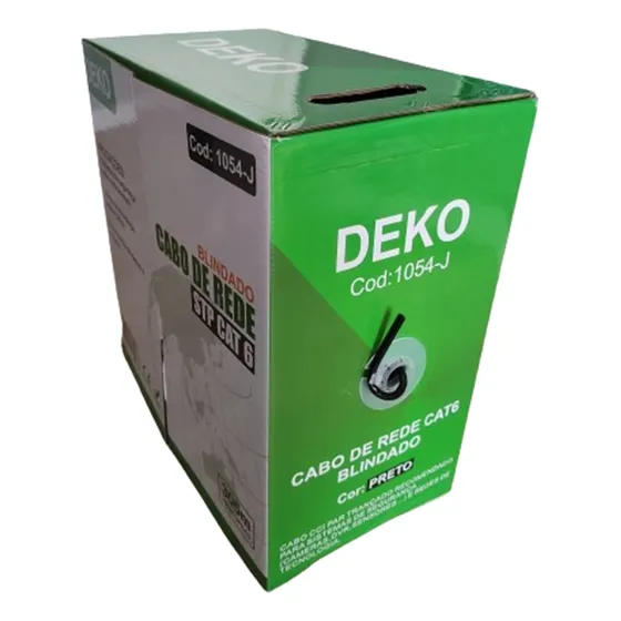 Cabo De Rede Cat-6 Blindado Gigabit Caixa 305 Metros 