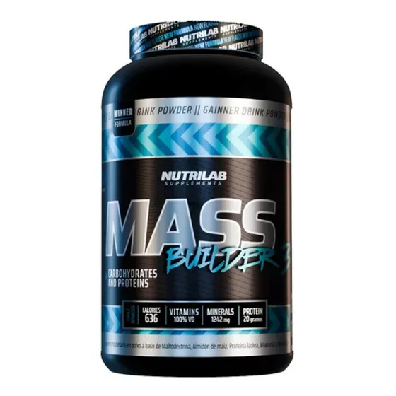 Suplemento Nutrilab Mass Builder Flan De Vainilla X 1,6 Kg
