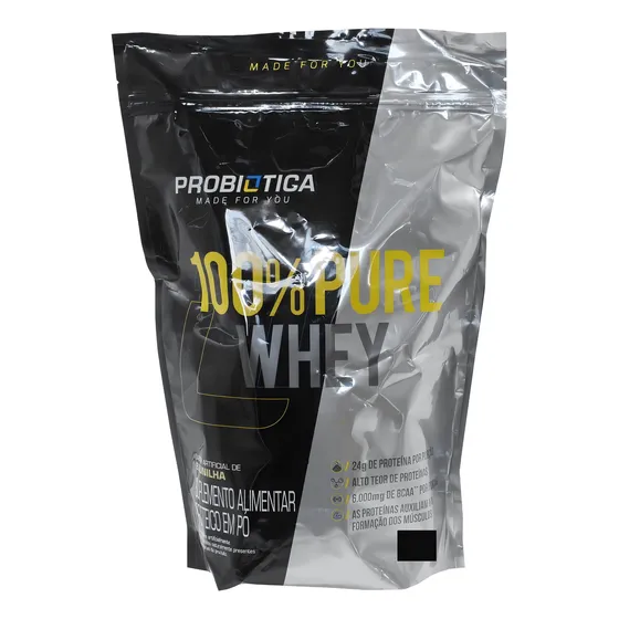 100% Pure Whey Hipertrofia Sabor Baunilha Probiotica 825gr