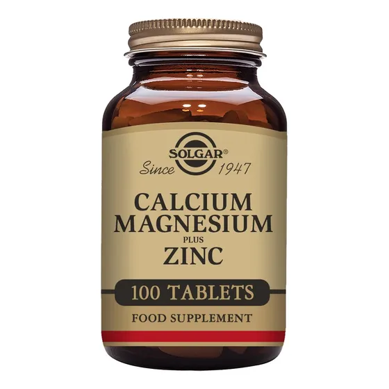 Suplemento Solgar Calcio Magnesio Zinc 100 Comprimidos