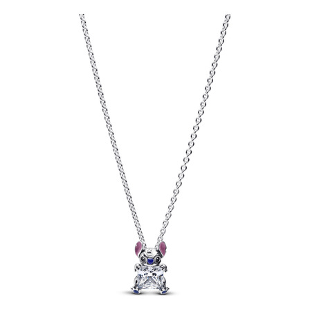 Colar De Prata Disney Stitch Brilhante Pandora Colar De Prata Disney Stitch Brilhante Pandora