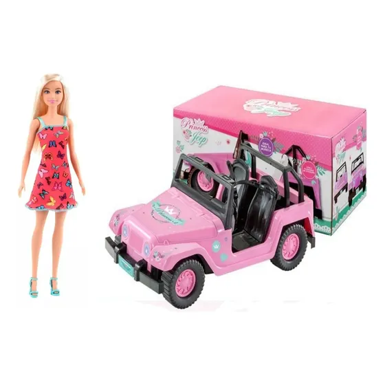 Combo Barbie Jeep Princess 717+ Muñeca T7439 Original Mattel