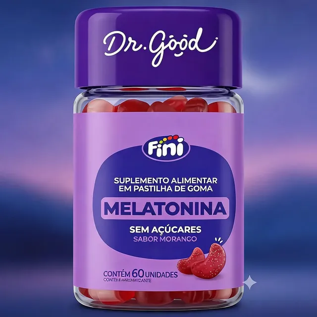 Melatonina Dr Good Fini Gomas Do Sono Morango 60 Gomas Morango