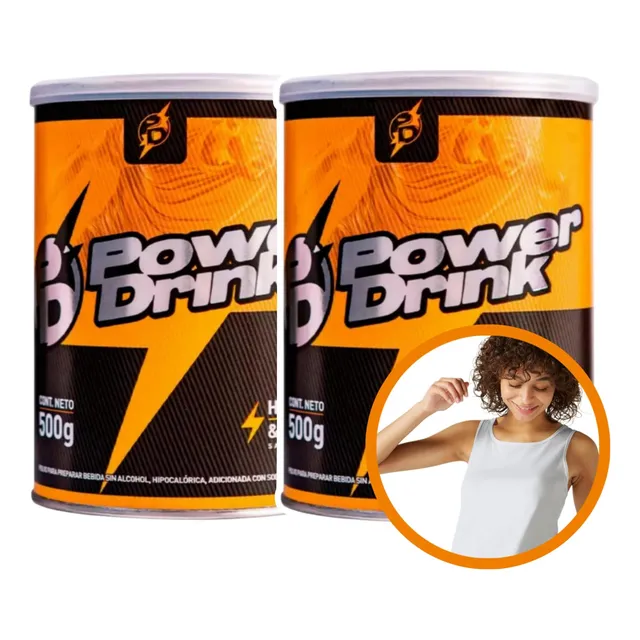 Power Drink X 2 + Musculosa Energizante Rendimiento Físico