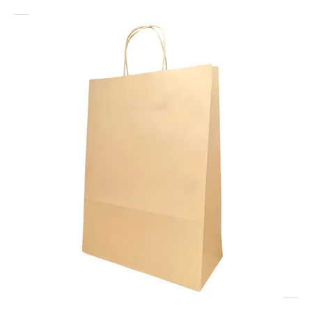 Sacola Papel Kraft Pardo C/ Alça G 30x40x13 Cm - 50 Un Cor Parda Lisa Liso